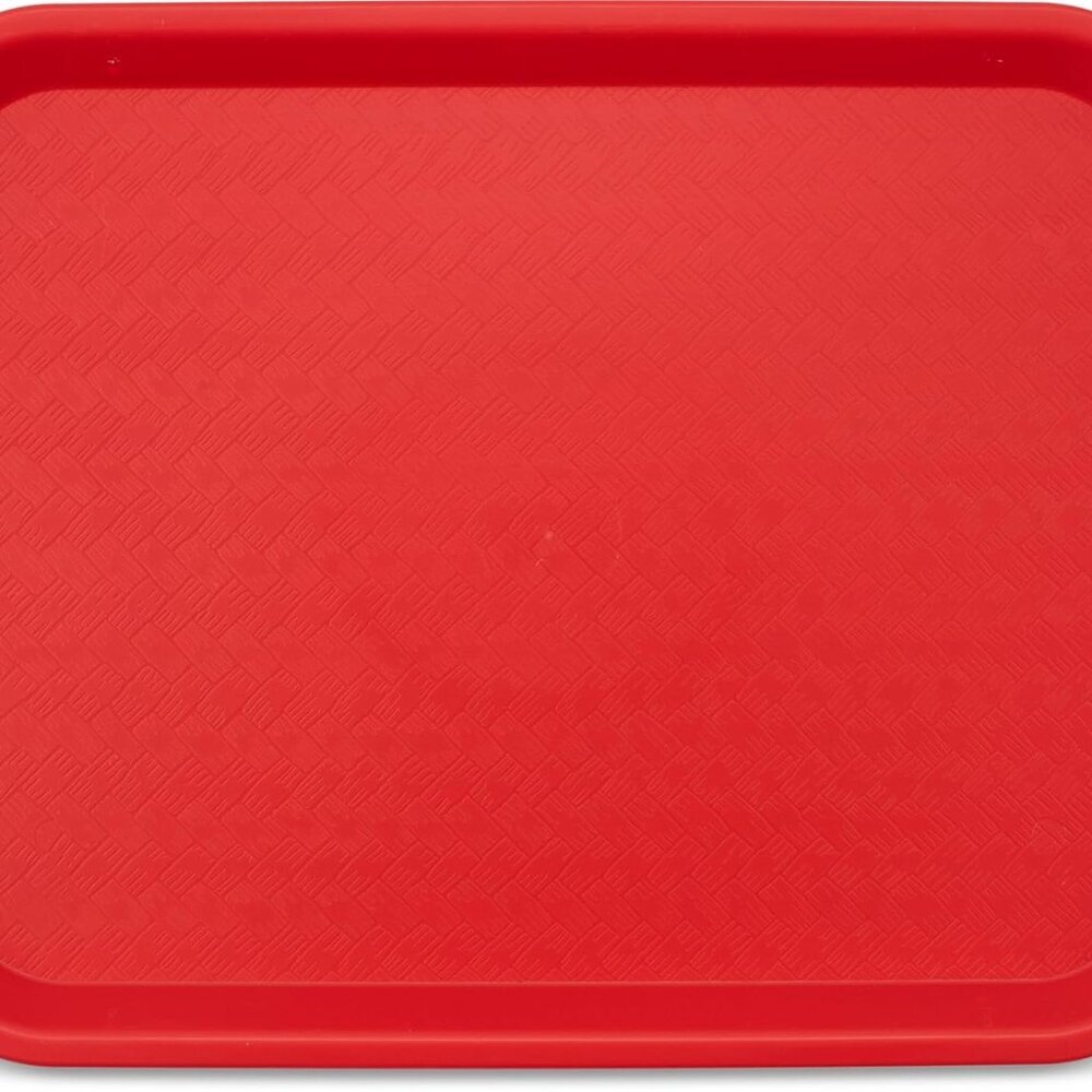 Café Standard Cafeteria / Fast Food Tray, 10" x 14", Red